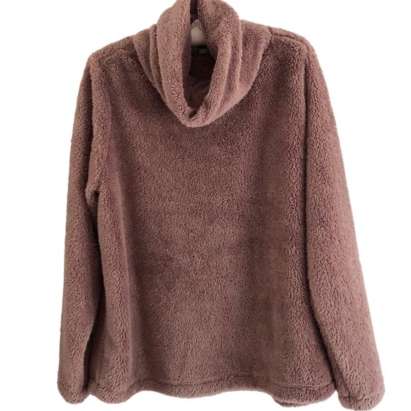 Zella Furry Fleece Funnel Neck Pullover Size Large - Picture 5 of 11